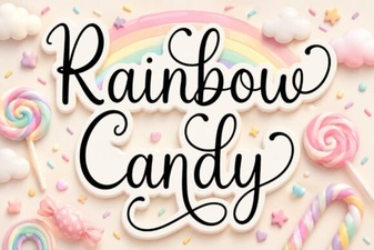 Rainbow Candy Fonts for Design Projects