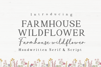 Craft with Farmhouse Wildflower Font Designs