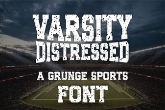 Distressed Varsity Fonts for Sports & Club Designs